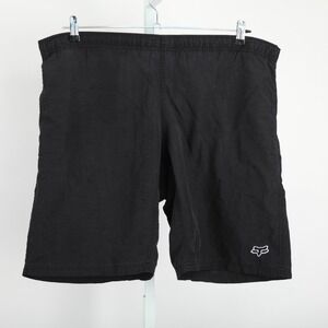 Fox Racing Shorts Mens Large Black Padded Pockets Drawstring Mountain Biking